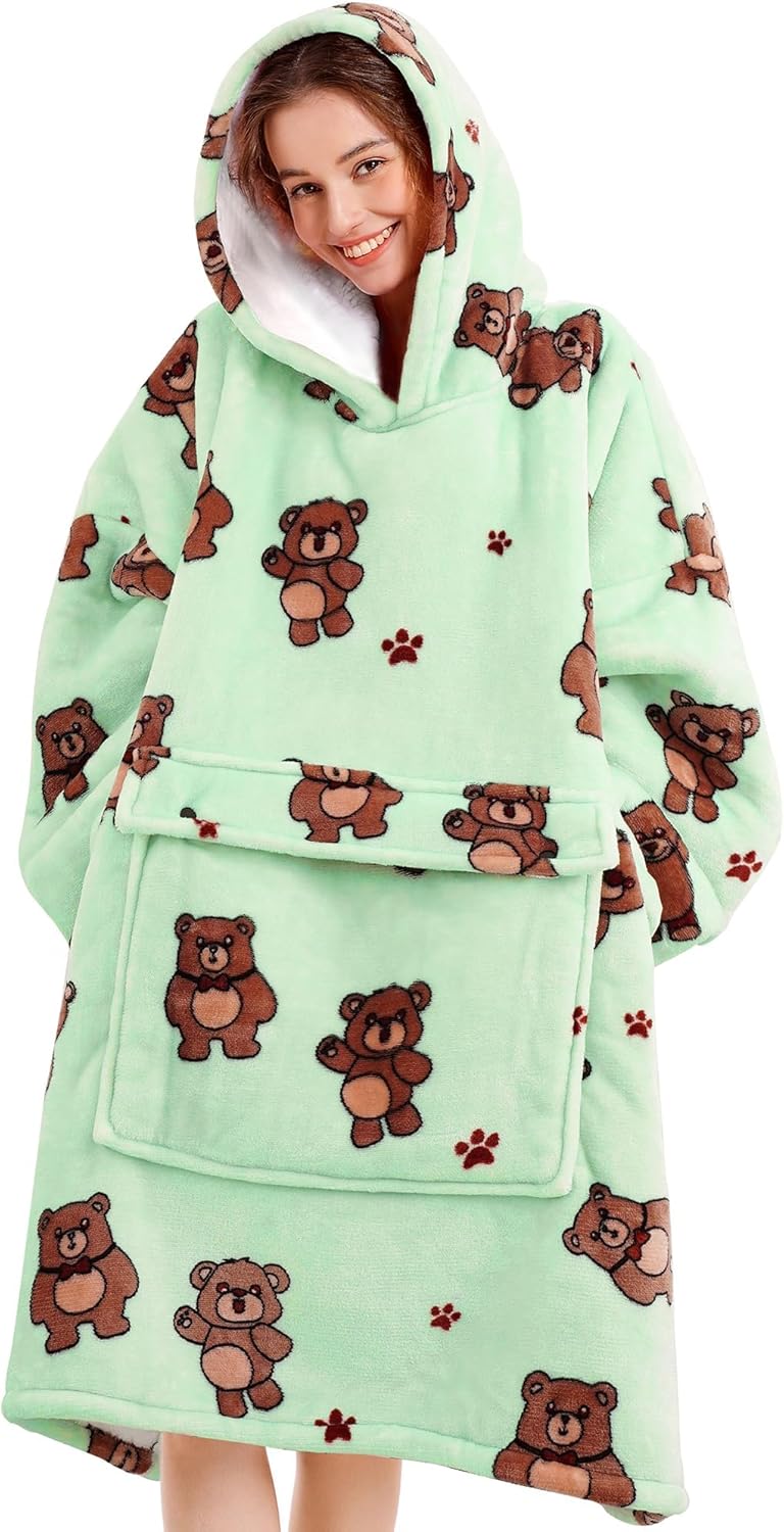 Narecte Blanket Hoodie Women Premium Sherpa Fleece Oversized Hoodie Blanket Wear...