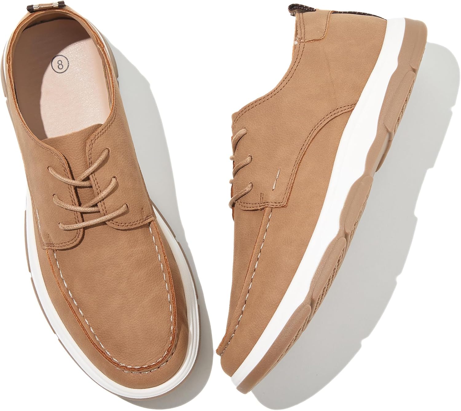 Waluzs Casual Shoes for Men Lace Up Loafers Formal Dresss Shoes Breathable Men's...