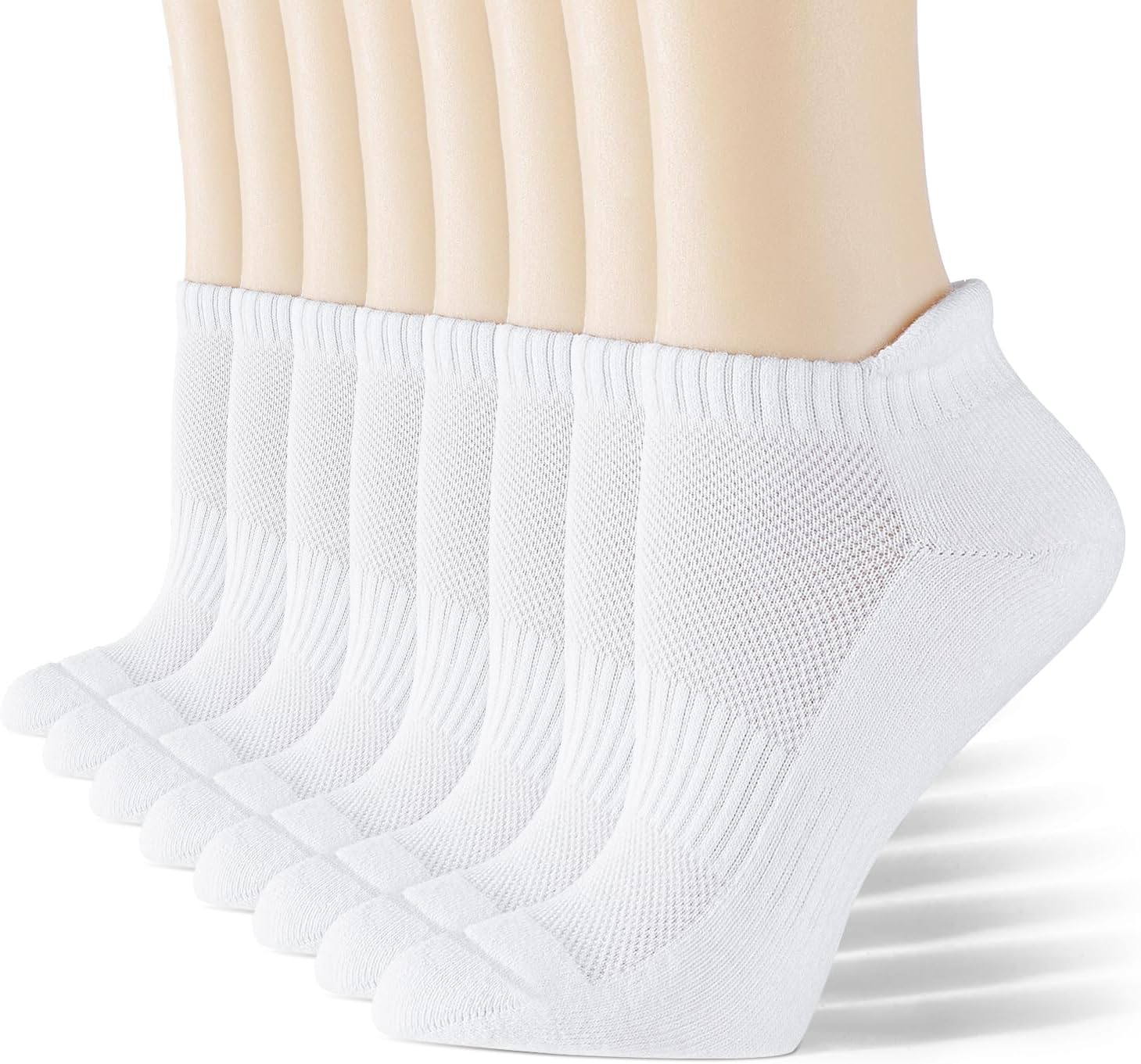 IDEGG 8 Pairs Ankle Performance Athletic Running Socks Low Cut Sports Tab Socks...