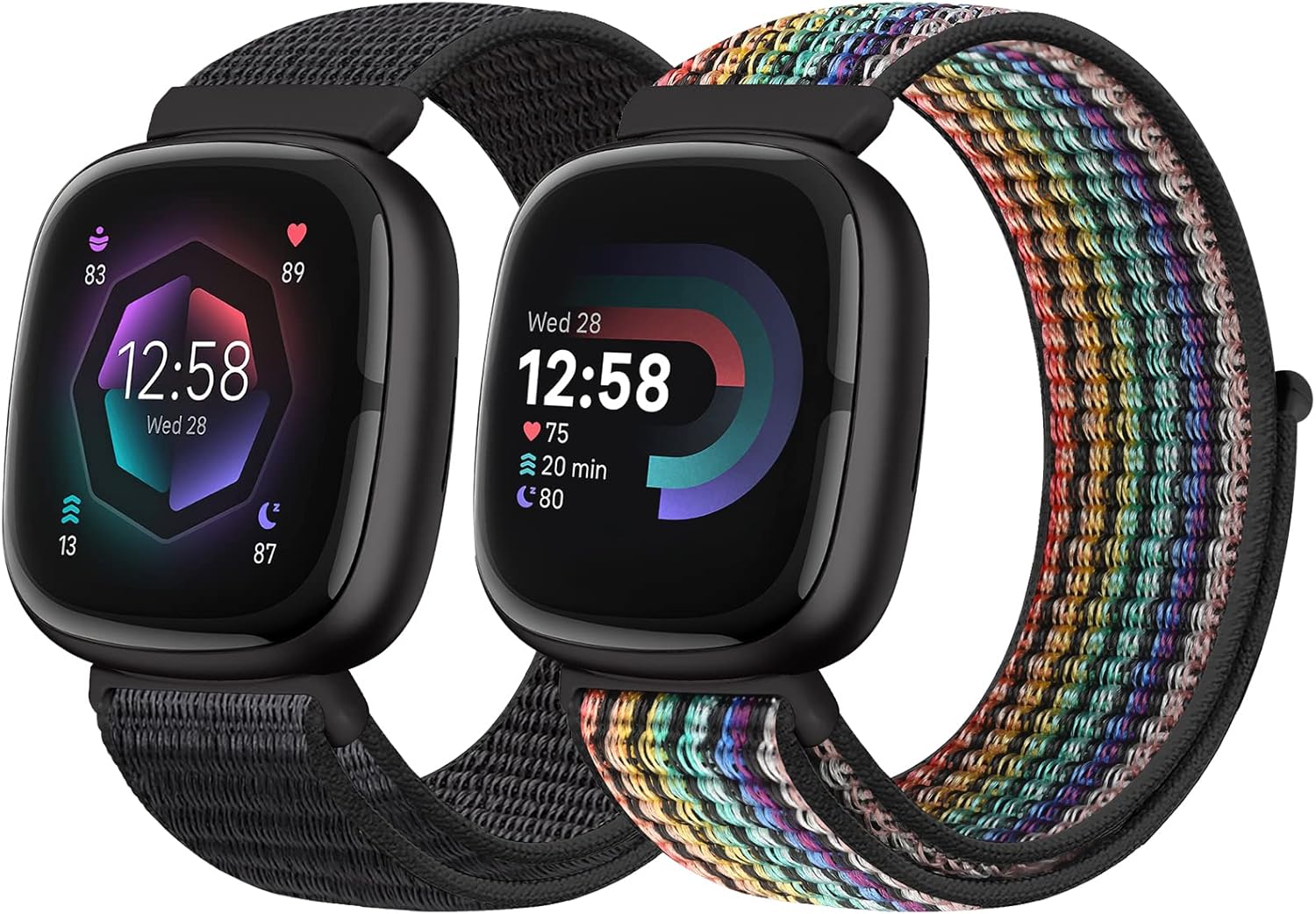Runostrich Nylon Straps Compatible with Fitbit Versa 4/Sense 2/Versa 3/Sense, So...