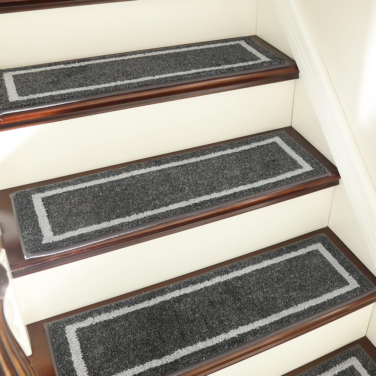 COSY HOMEER Soft Stair Treads Non-Slip Carpet Mat 28inX9in Indoor Stair Runners...