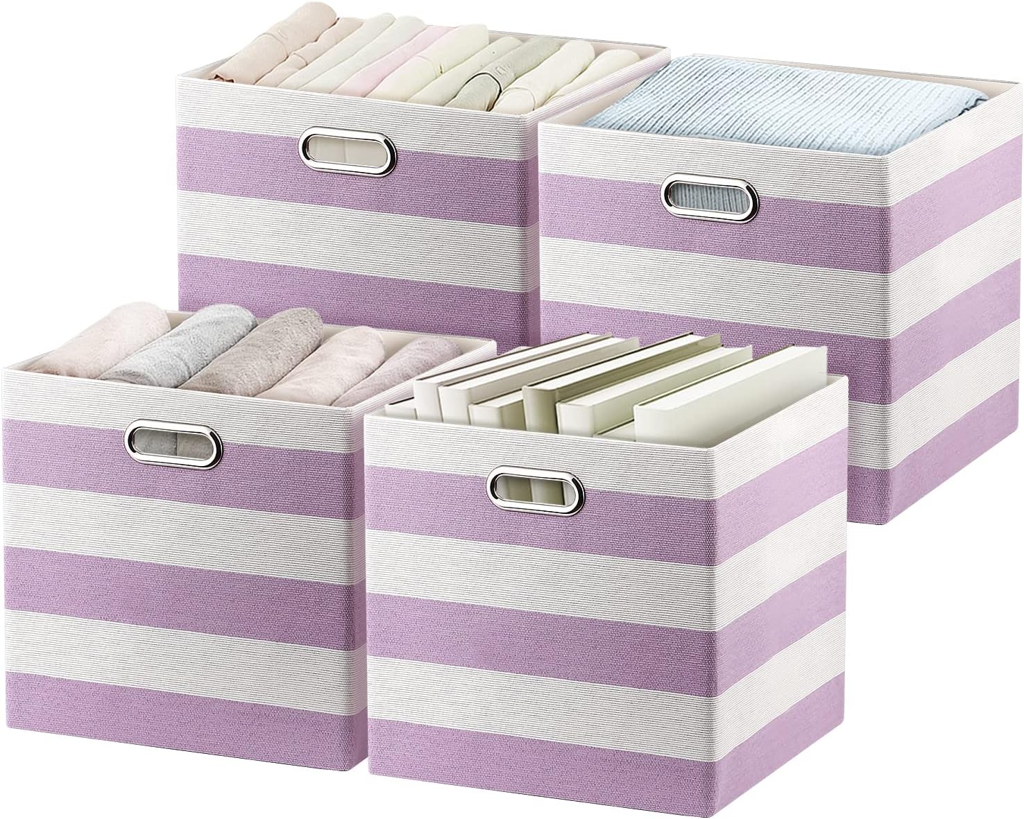 Posprica Storage Bins Storage Cubes,13×13 Collapsible Storage Boxes Containers O...