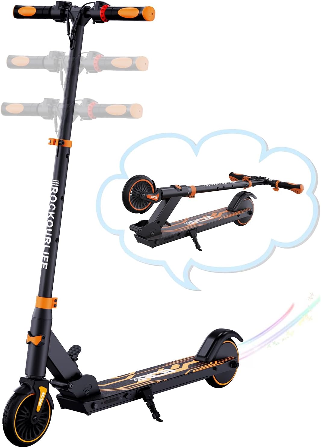 RCB Electric Scooter for Kids age 8-12-16, Only 7.55KG Foldable Electric Scooter...