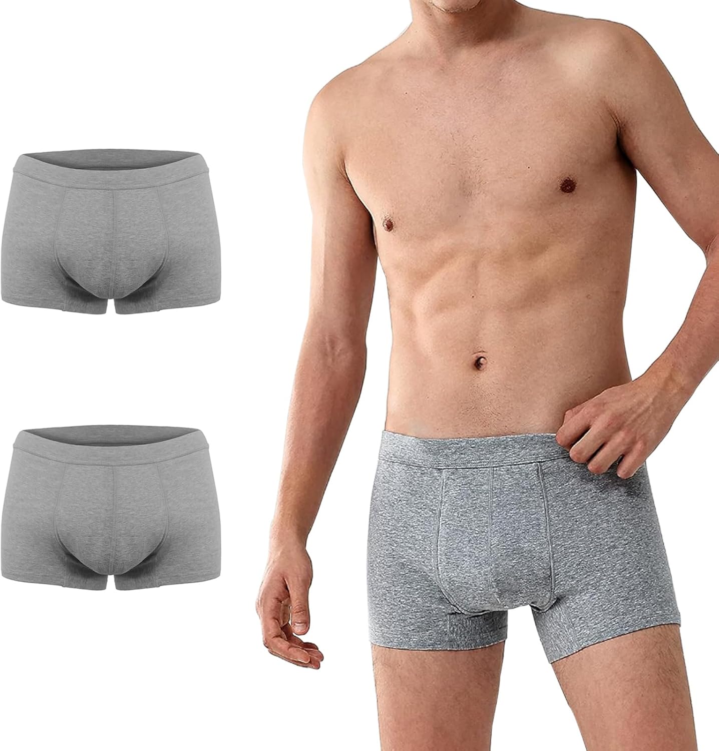Battewa Incontinence Underwear for Men Washable Briefs, Absorbent Leak Proof Und...
