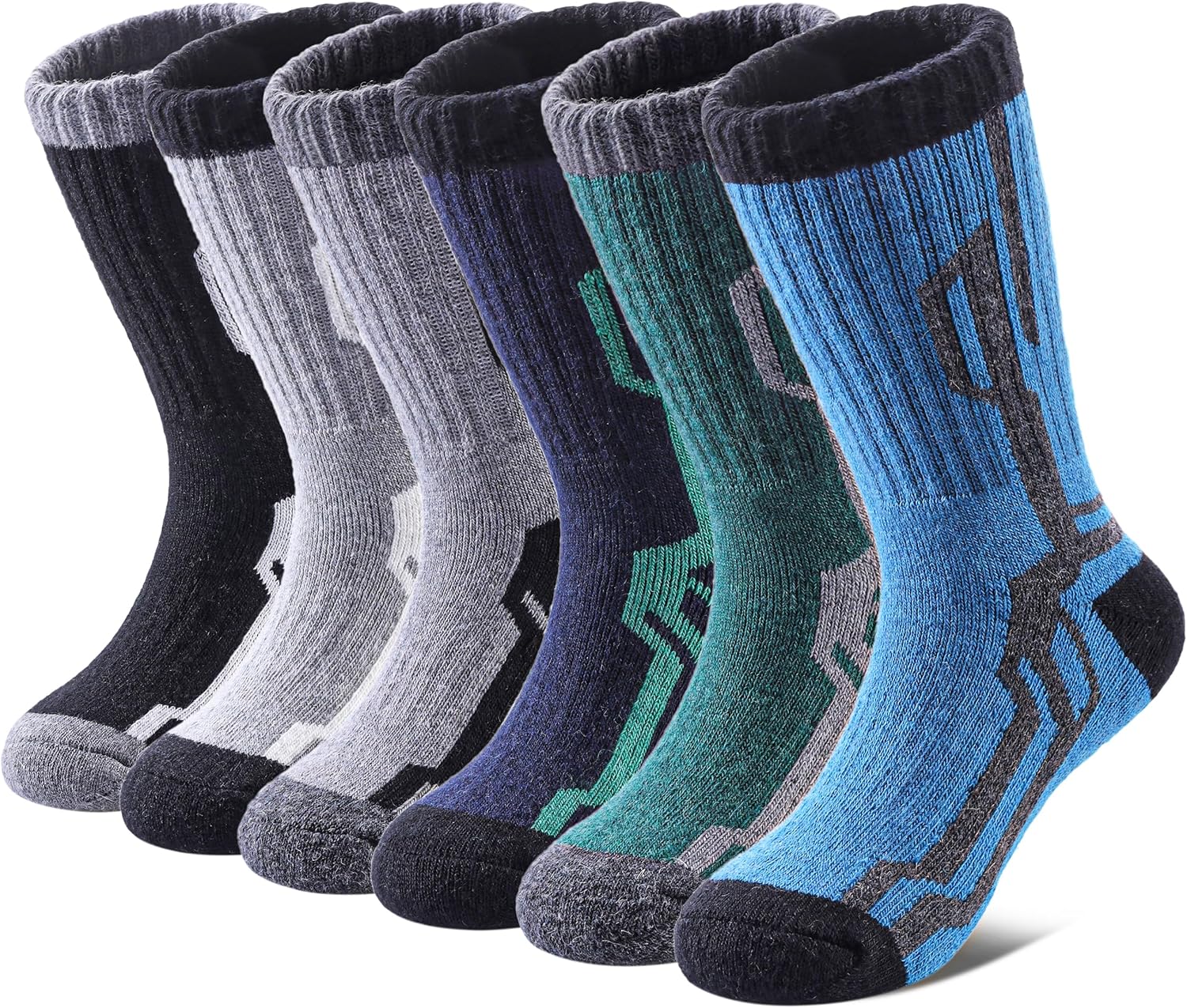 SDBING Kids Merino Wool Hiking Socks Boys Girls Toddlers Thick Cushion Winter Wa...