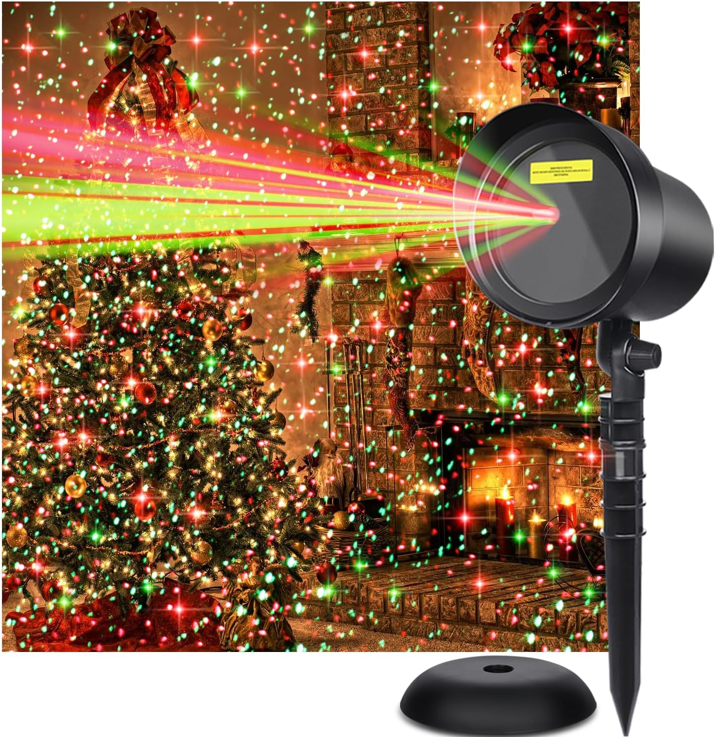 Outdoor Motion Laser Lights Projector Christmas Seasonal Lighting Waterproof, As...