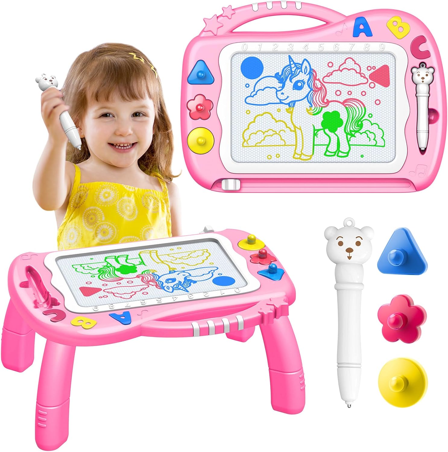 Veopoko Toddler Toys for 2 Year Old Girls, Magnetic Drawing Board Girls Toys Age...