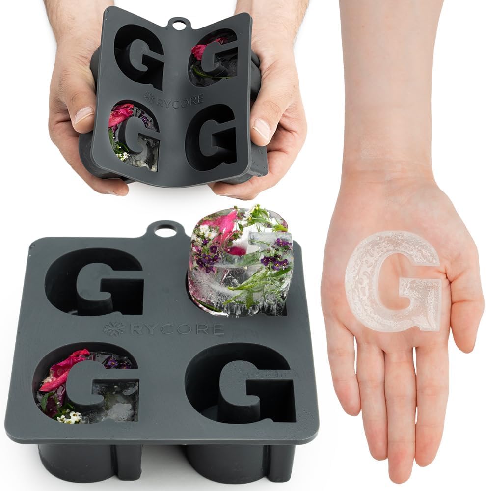 Versatile Silicone Molds for Baking - Custom Letter G Shape - Large Ice Cube Mol...