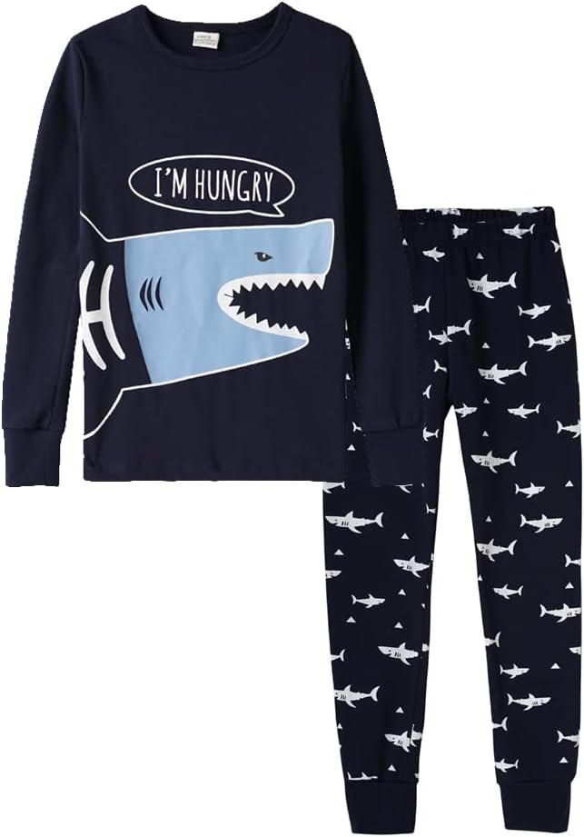 MyFav Boys Pajamas Set Long Sleeve Kids Sleepwear Little Big Boys Children Night...