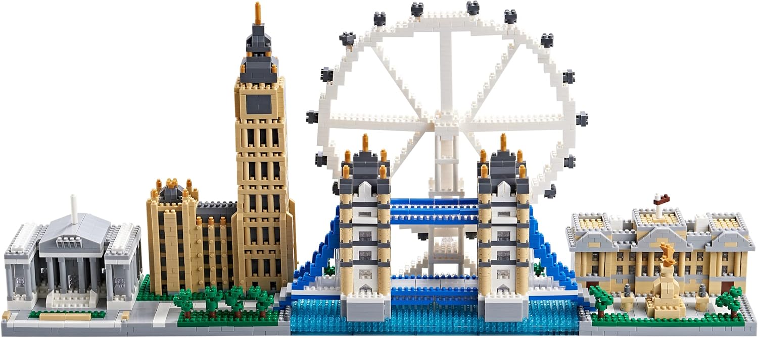 Kadablk Architecture Series Mini Bricks for Adults and Teens, London Skyline Col...