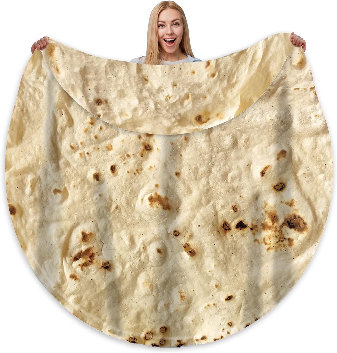 Bcareself Tortilla Blanket Adult Size Giant Double Sided for Kids Funny Realisti...