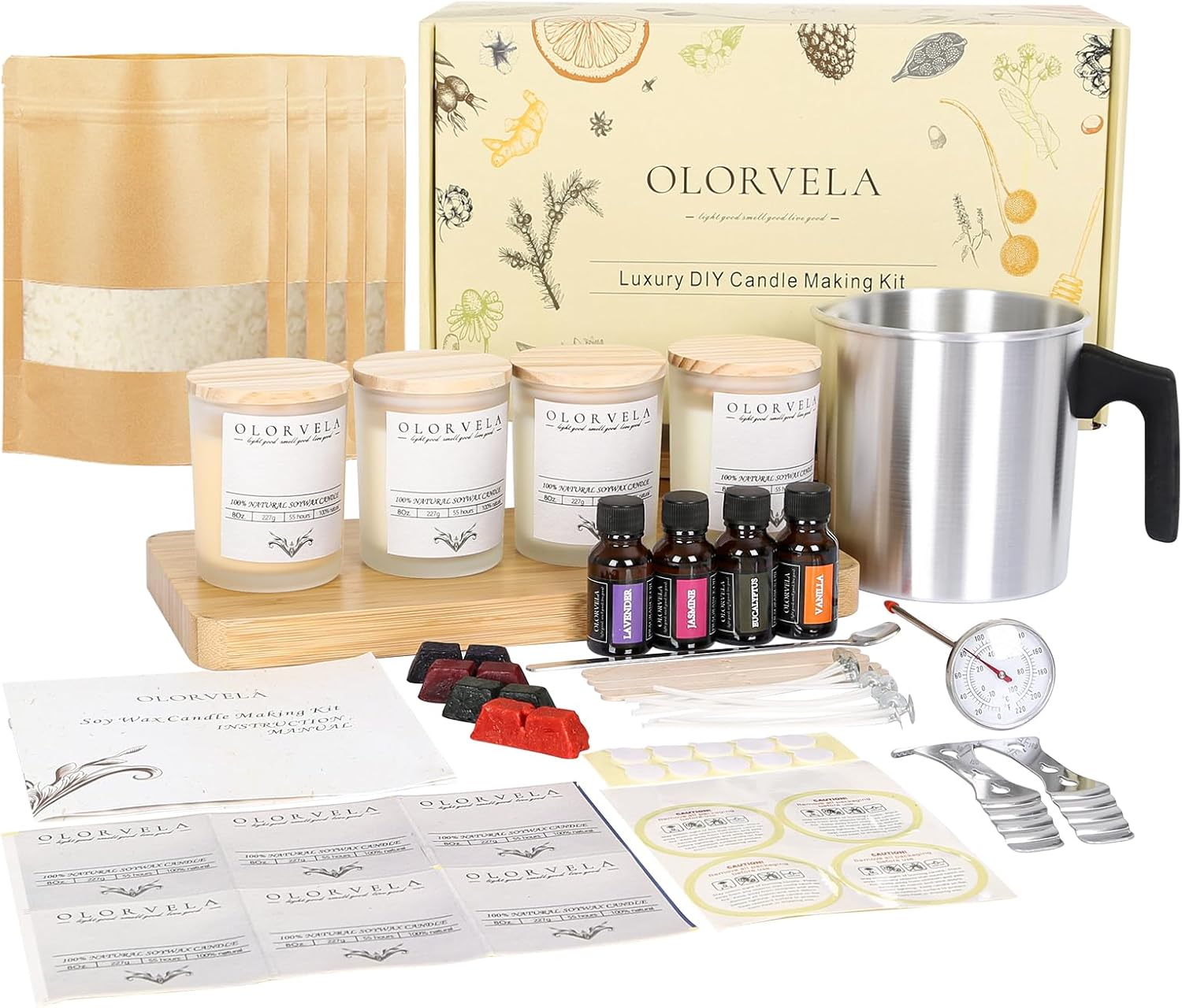olorvela DIY Candle Making Kit for Adults Beginners Candle Making Supplies Kit w...