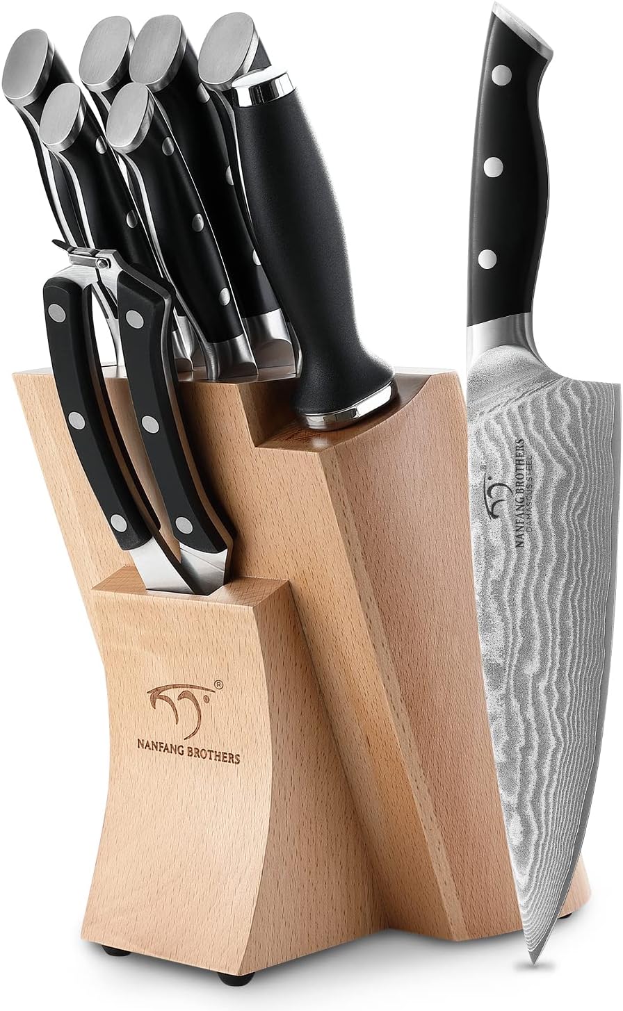 NANFANG BROTHERS Knife Sets, 9 Pieces Damascus Kit...