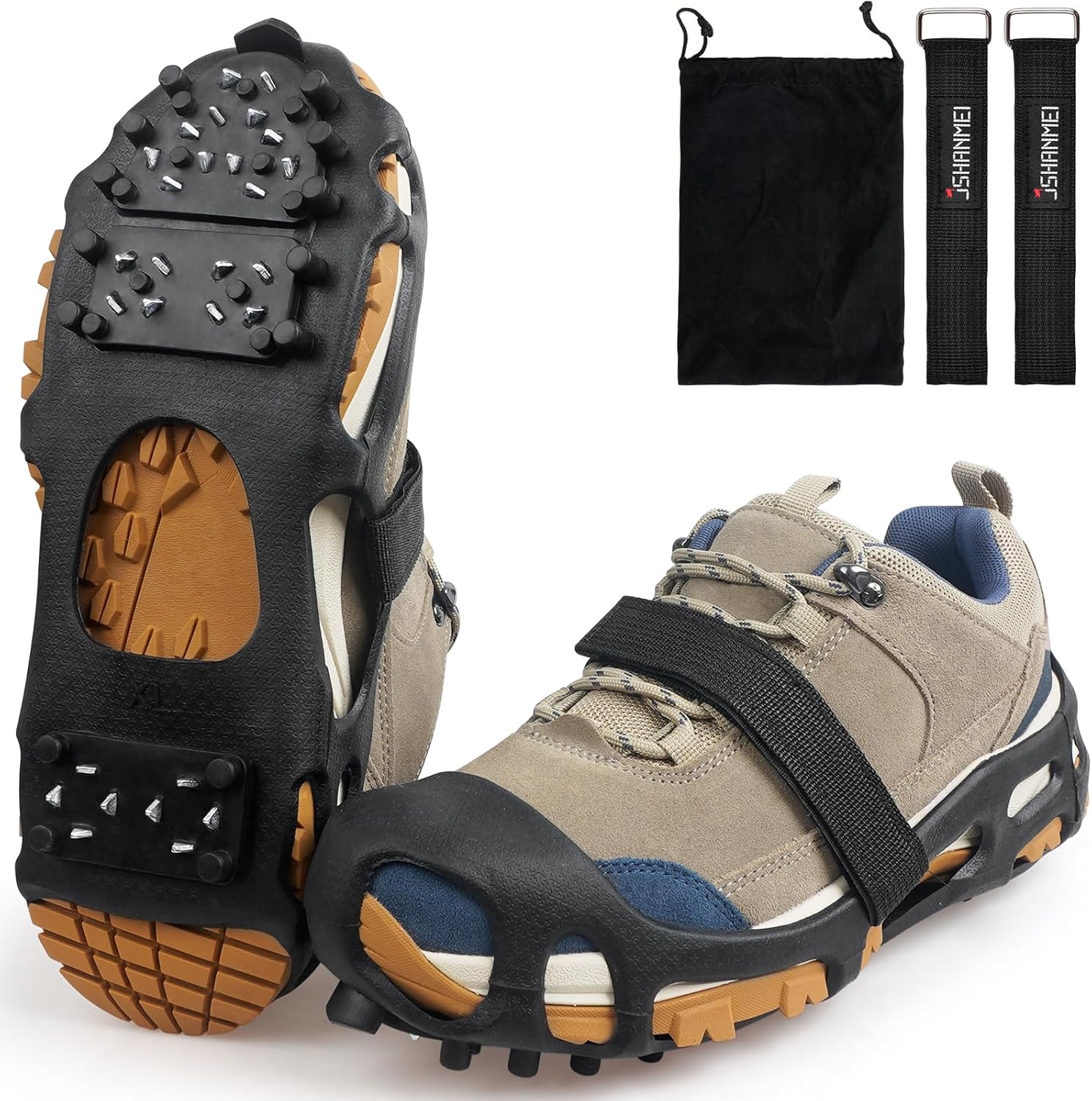 Ice Cleats for Shoes and Boots Snow Traction Cleats Anti Slip Crampons 28 Studs...