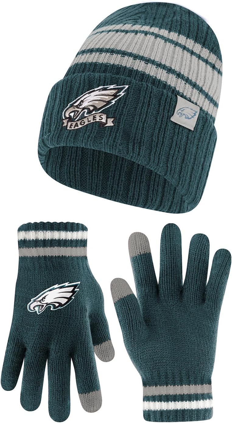 Ultra Game Adults Unisex NFL Official Super Soft Team Stripe Winter Beanie Knit...