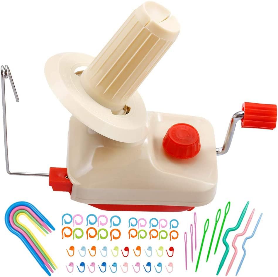 BUTUZE Yarn Winder, Yarn Ball Winder Yarn Spinner with 53 Pieces Stitch Markers...