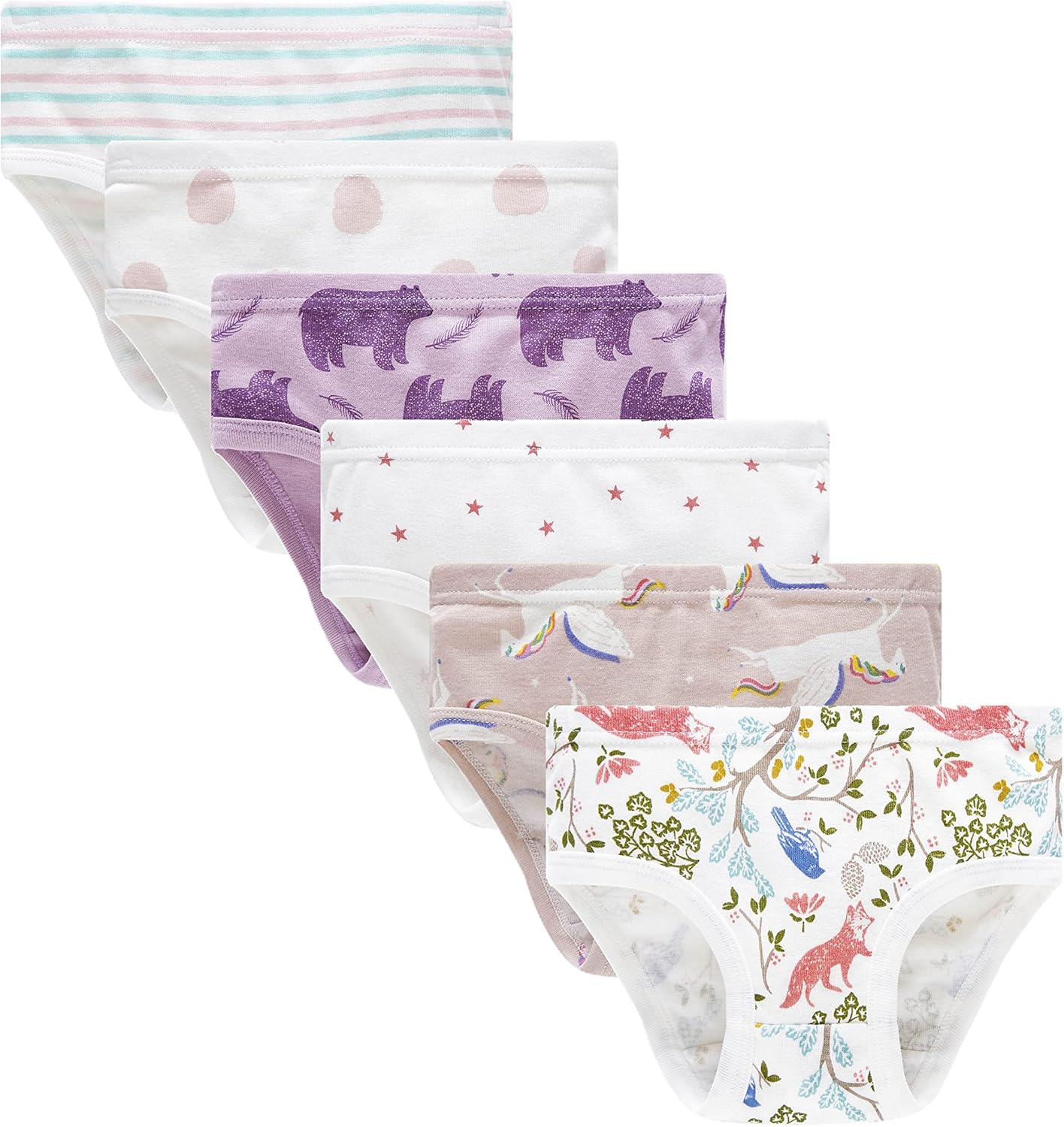Family Feeling Little Girl Underwear Toddler Panties Big Kids Undies Soft 100% C...