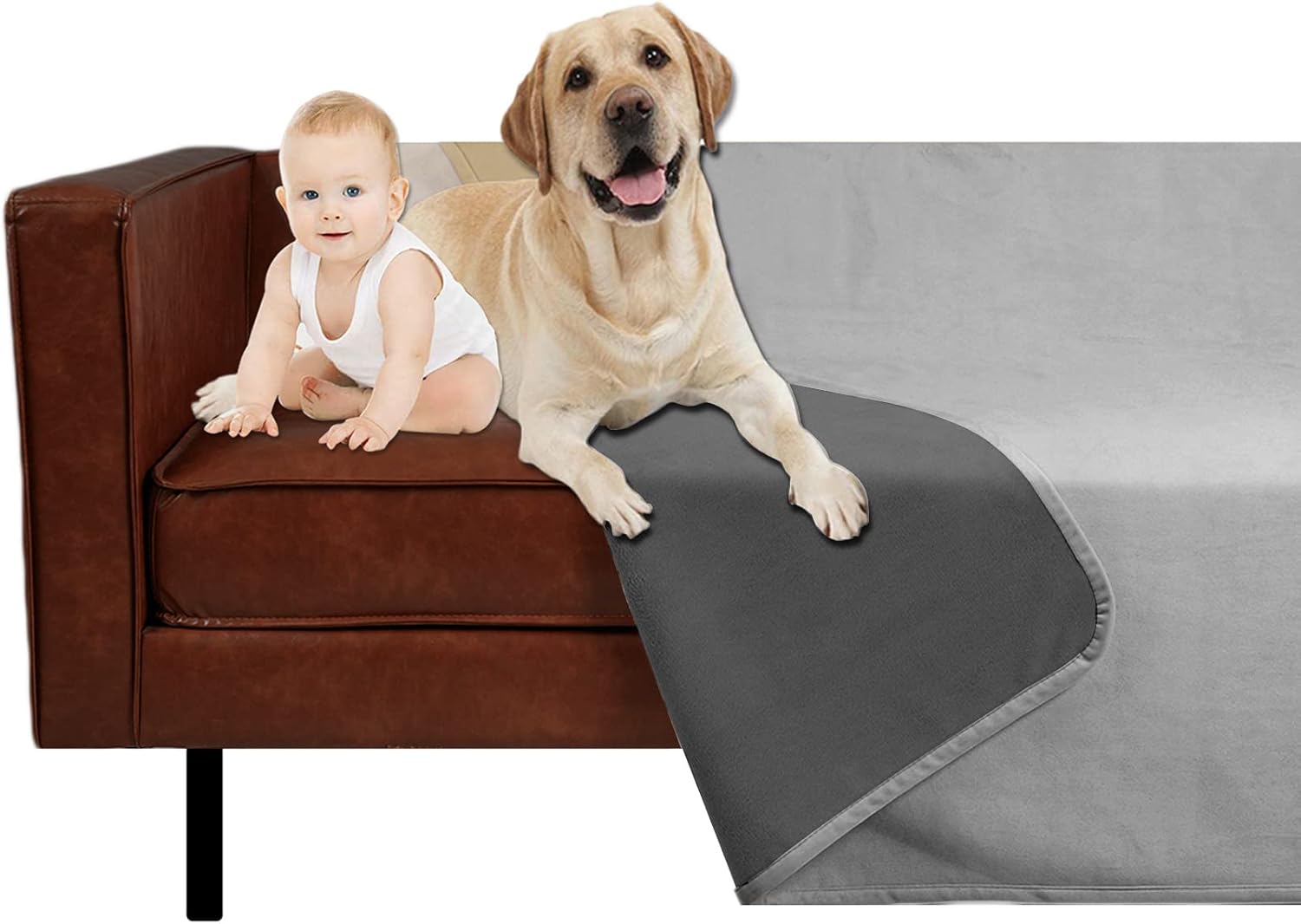 Ameritex Pet Bed Blanket Reversible 100% Waterproof Velvet Super Soft for Sofa a...