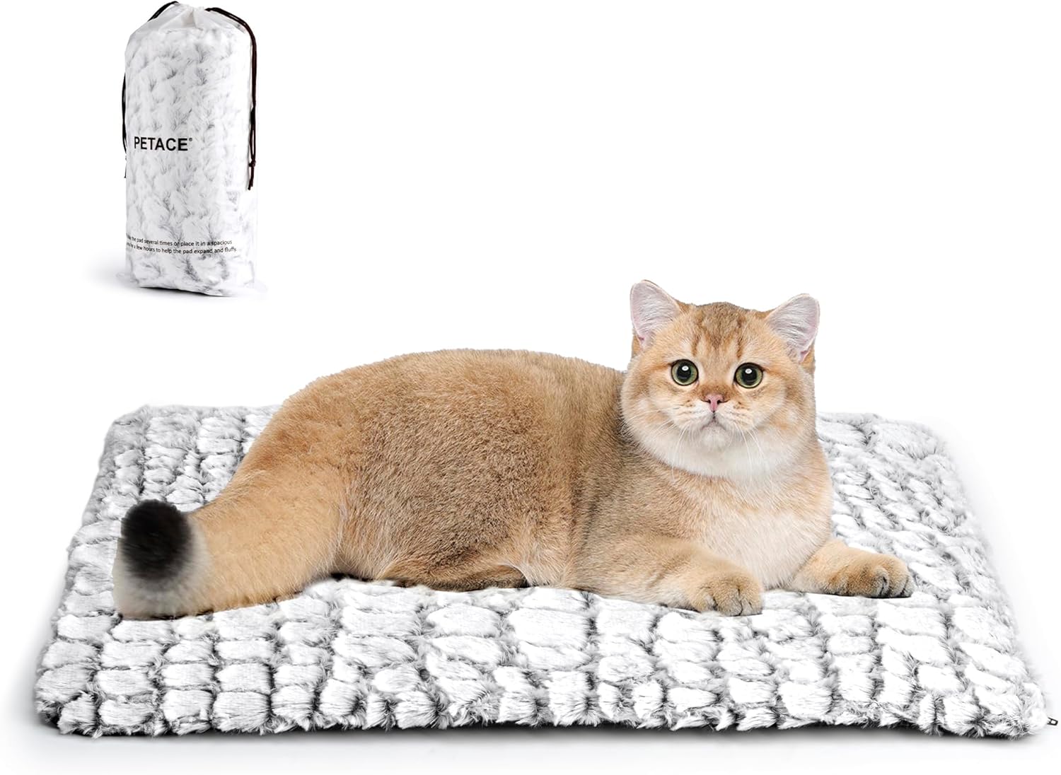 Self Warming Cat Bed, 24" x 18" Ultra Soft Cat Dog Pet Heating Pad for Indoor Ou...