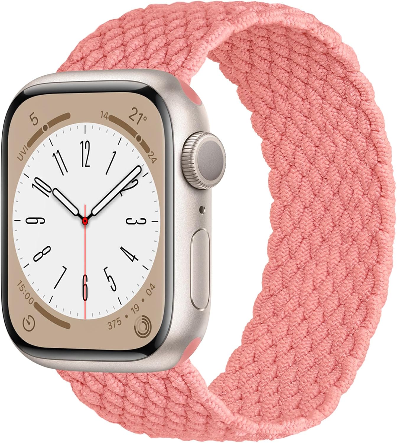 Stretchy Braided Solo Loop Compatible with Apple Watch Band Series 9 8 7 6 5 4 3...