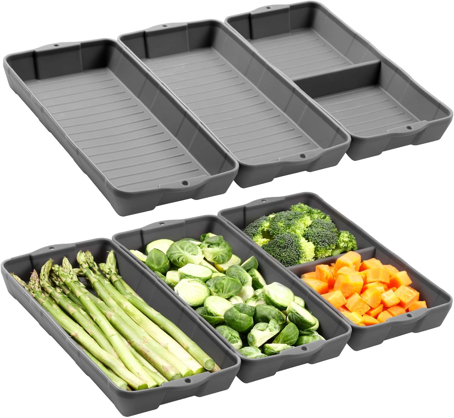 Nonstick Bakeware Set, New large size Cake Silicone Sheet Pan, baking pan divide...