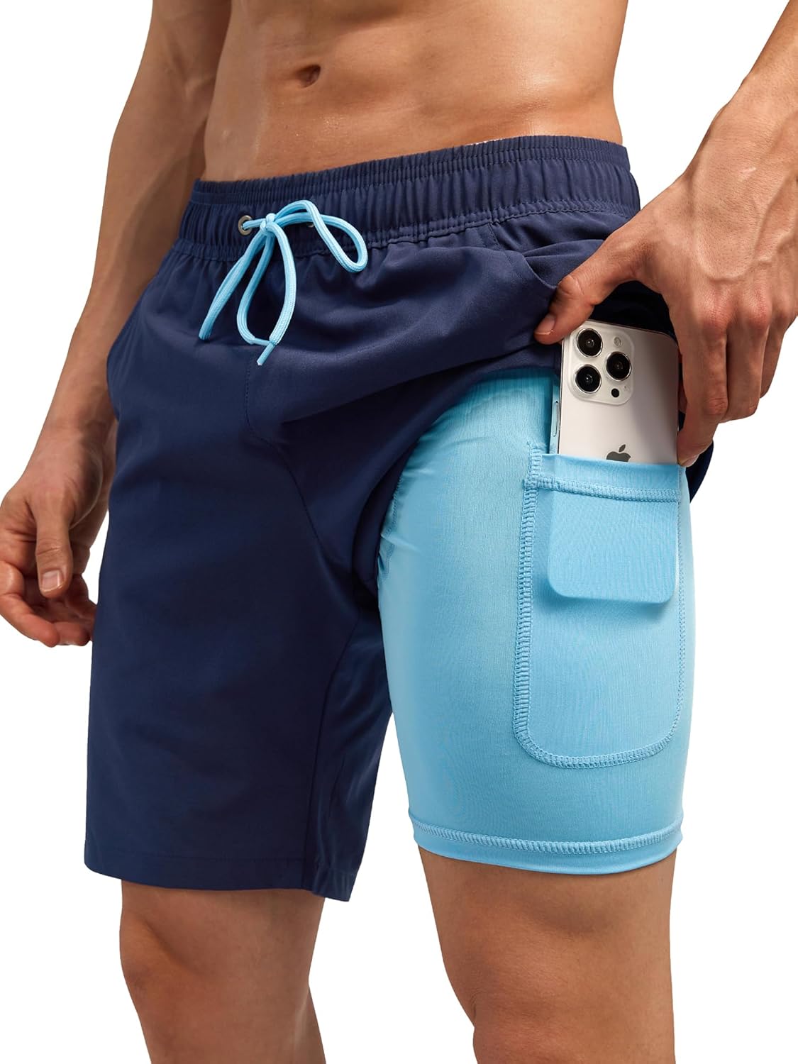 SILKWORLD Mens Swim Trunks Quick Dry Bathing Suit Board Swimming Shorts with Zip...
