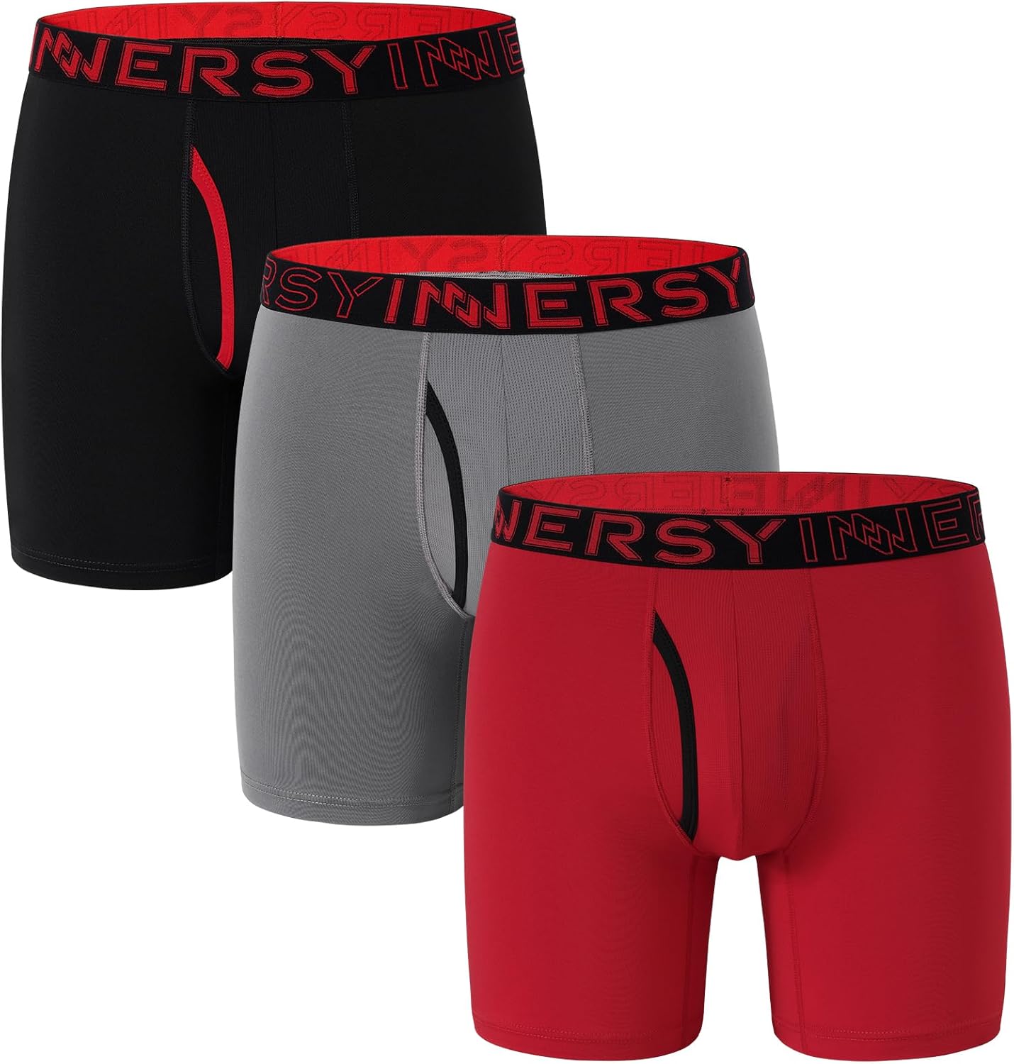 INNERSY Men's Quick Dry Boxer Briefs Moisture Wicking Underwear for Travel&Worko...