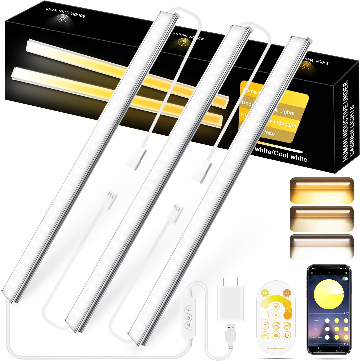 Daymeet Dimmable 12 Inch Ultra Thin Under Cabinet Lighting, Under Cabinet Lights...