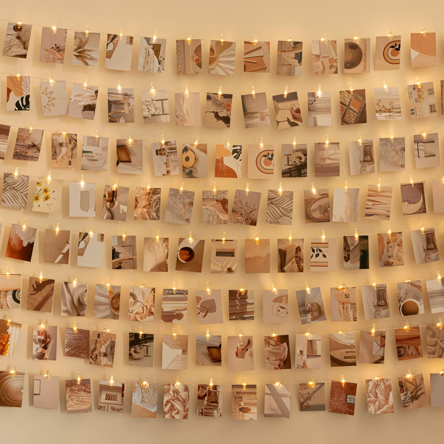 Photo Clips String Light, Fairy Lights with 51 Clear Clips, Battery Operated Str...