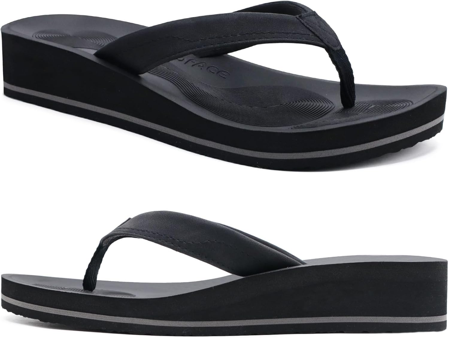 COFACE Flip Flops for Women With Comfortable Arch Support Ladies Fashion Platfor...