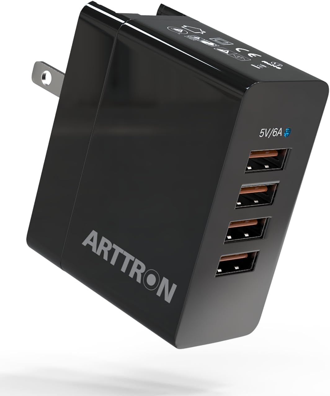USB Wall Charger,Arttron 30W 4-Port USB Wall Charger Adapter,USB Charging Statio...