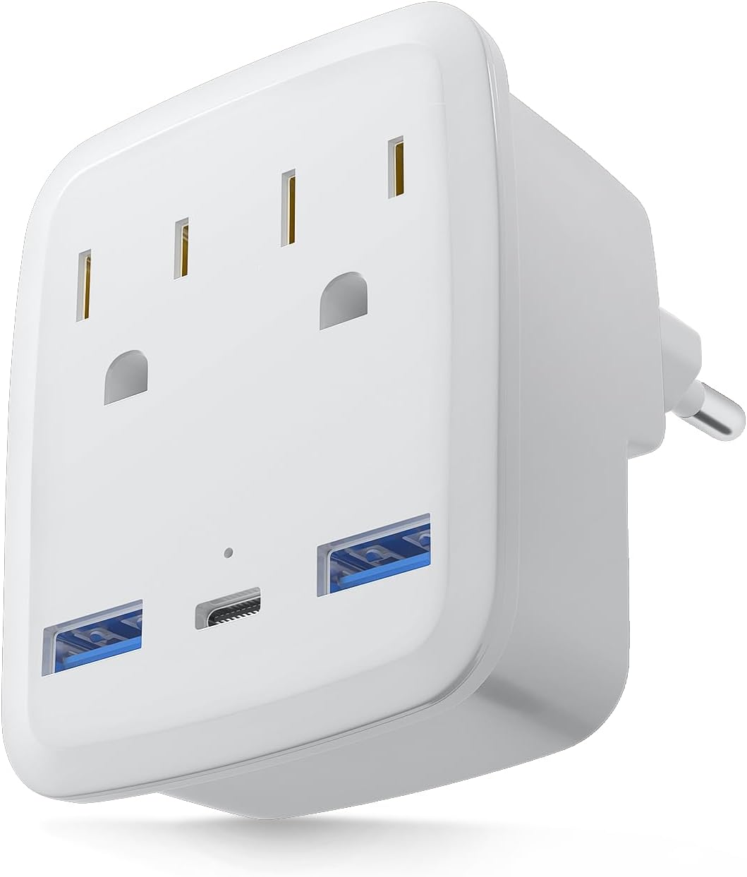 European Travel Plug Adapter - Foldable European Plug Adapter - Travel Adapter E...