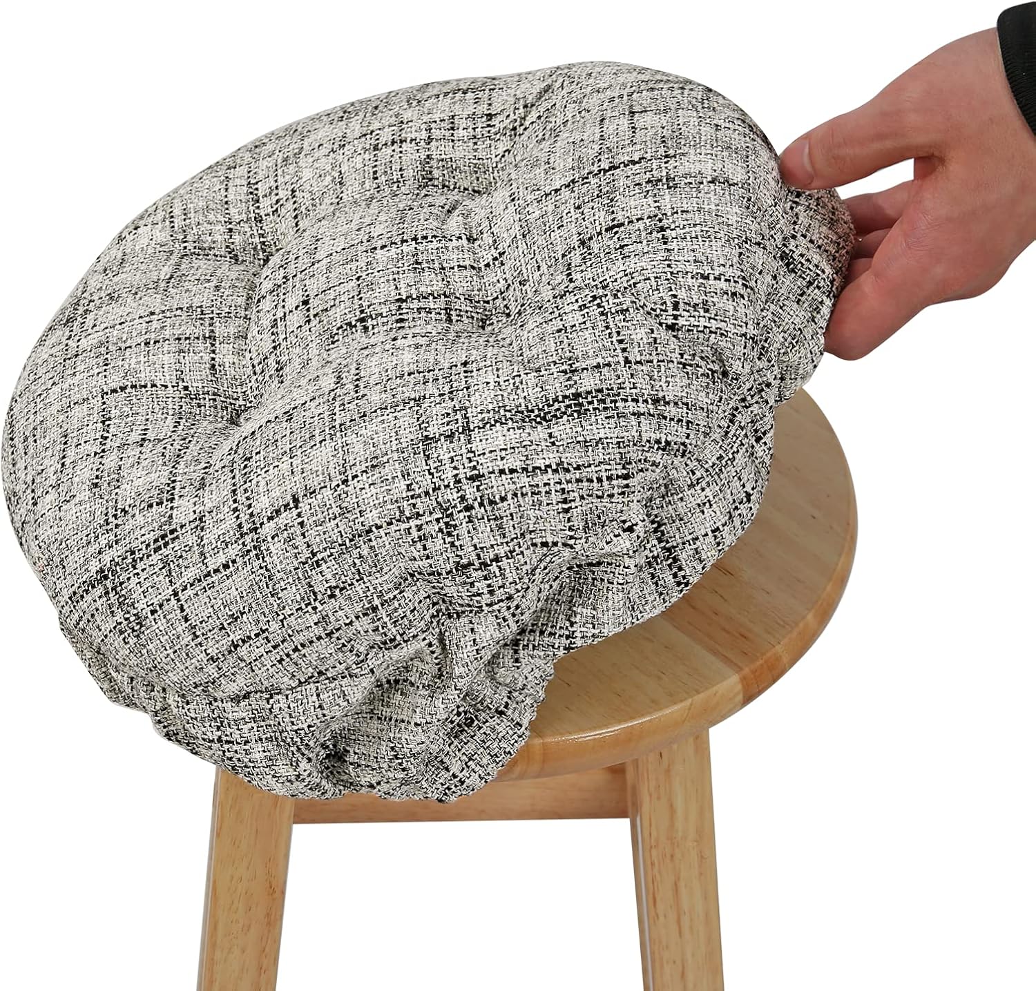 SINOSSO Modern Bar Stool Cushion Dia.13, Fashion Interweaving Design Anti-Skid S...