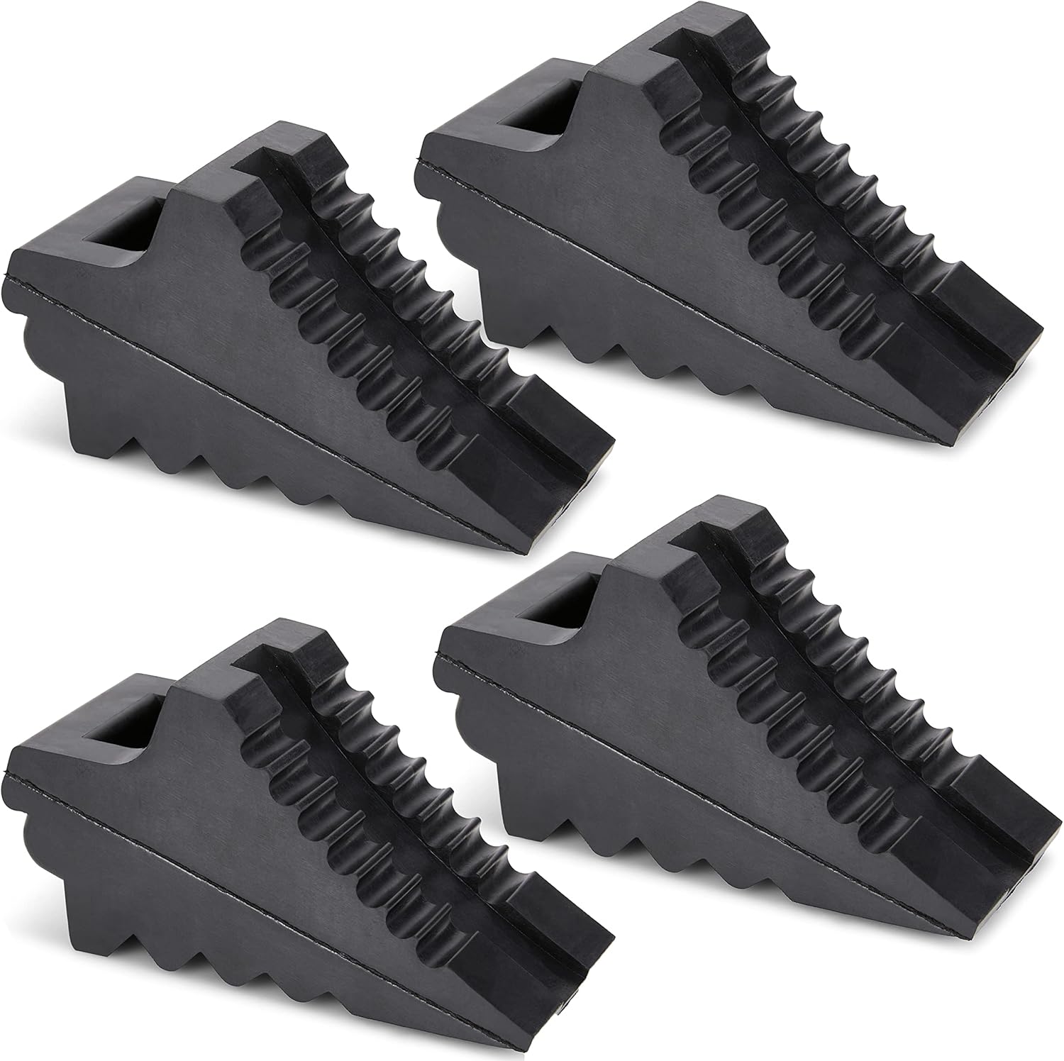 Wheel Chocks for Cars, RVs, Trucks, Trailers, and Vehicles G.V.W. up to 8T, 4 Pa...