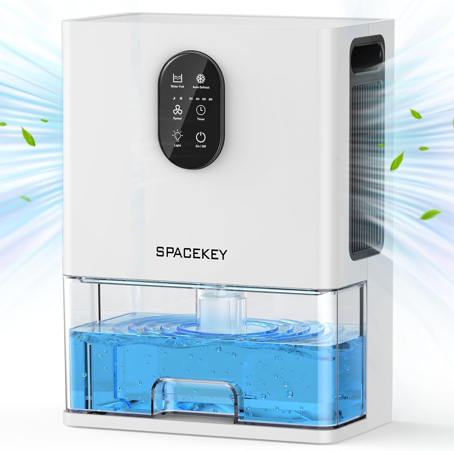 Dehumidifier, 106 OZ（850 Sq.ft）Dehumidifiers for Home, 7 Color LED Light Dehum...