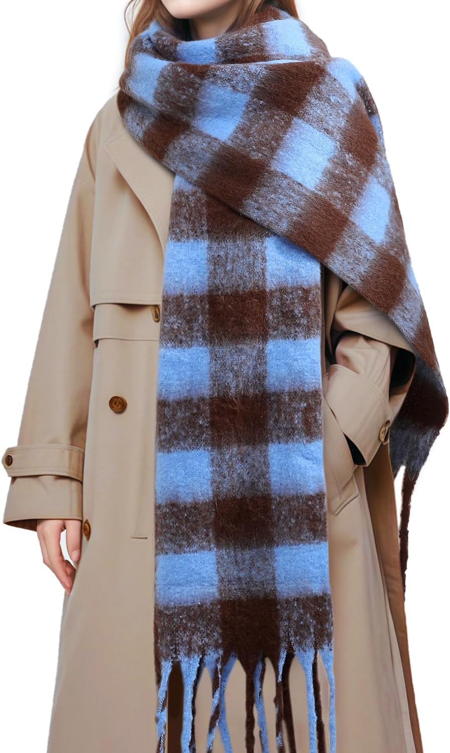 Passionbility Women's Winter Scarfs, Mohair Vintage Scarf for Women and Men, Lar...