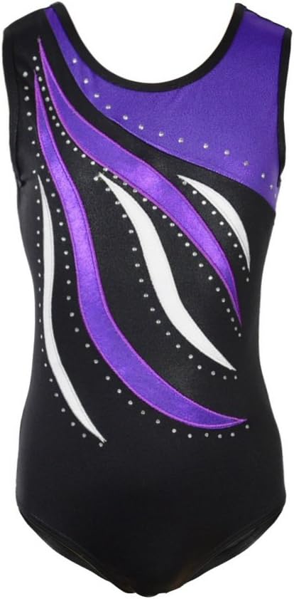 MORESAVE Gymnastics Leotards for Girls Sleeveless Sparkle Leotards Shiny Embroid...