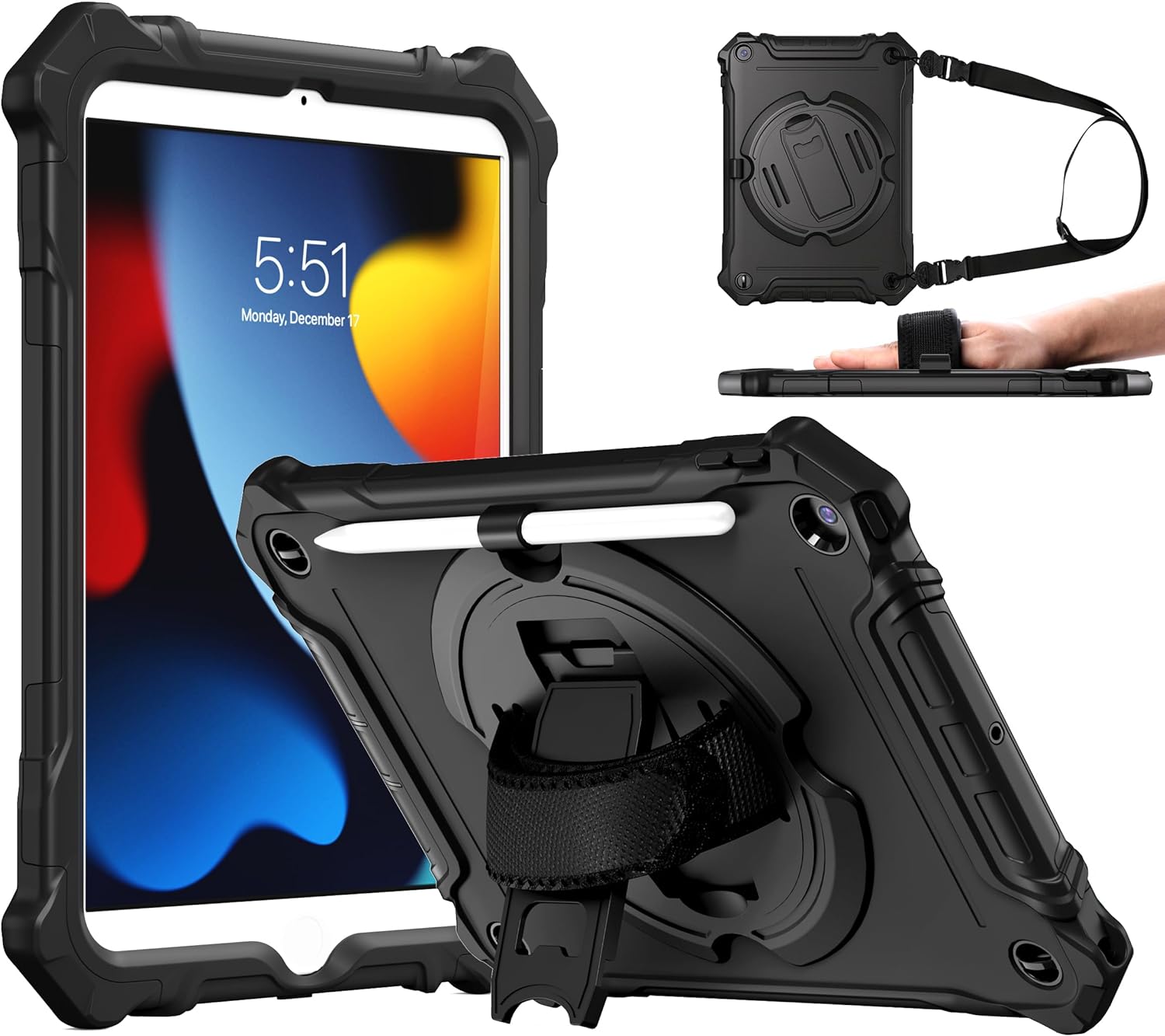 ZtotopCases for iPad 9th/ 8th/ 7th Generation 10.2 inch, Shockproof Full Body Pr...