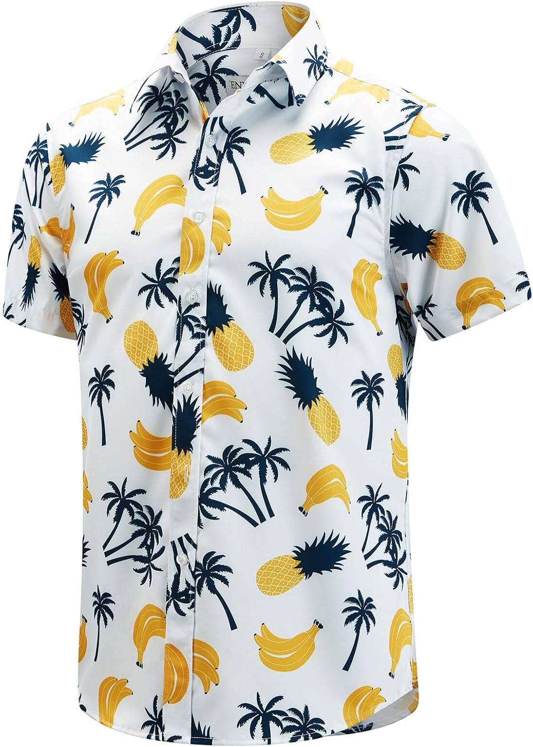 ENVMENST Hawaiian Shirt for Men Short Sleeve Beach Printed Summer Button Down Al...