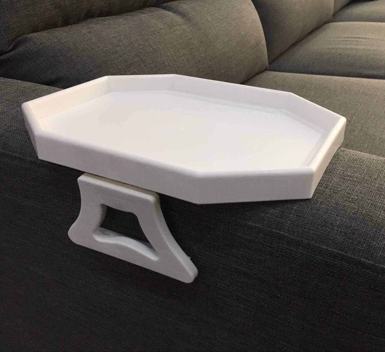 Xchouxer Sofa Arm Clip Table, Armrest Tray Table, Drinks/Remote Control/Snacks H...