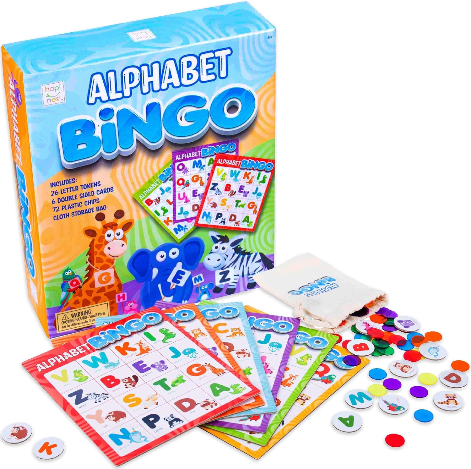 Hapinest Alphabet Bingo ABC Letter Preschool Learning Board Game for Toddlers an...