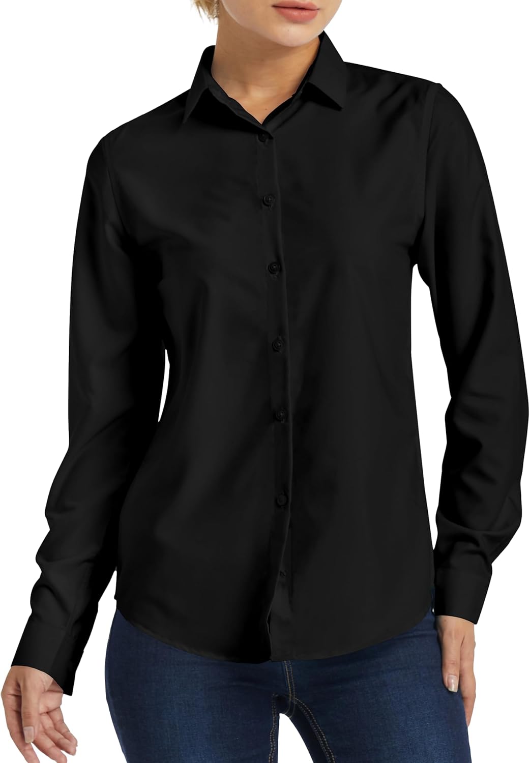 Ruisin Super Soft Wrinkle Free Plain/Various Pattern Print Button Down Shirts fo...