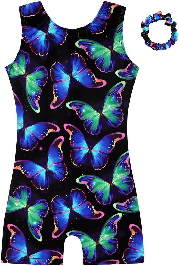 HOZIY Gymnastics Leotards for Girls with Shorts Biketards Dance Tumbling Outfits...