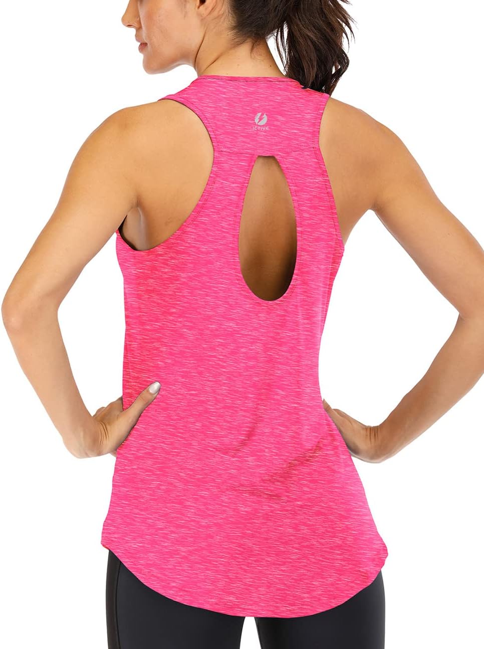ICTIVE Yoga Tops for Women Loose fit Workout Tank Tops for Women Backless Sleeve...