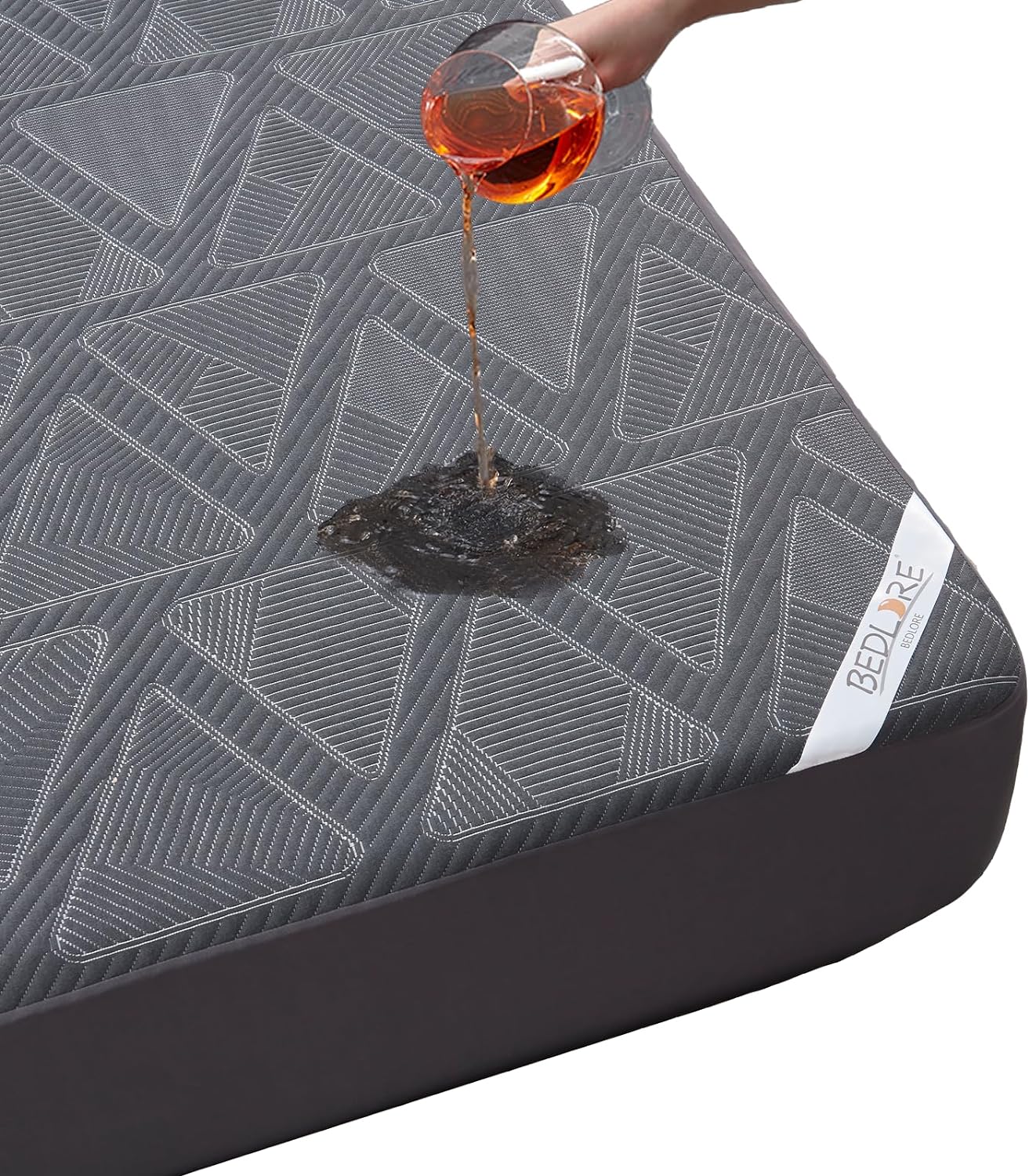 BEDLORE King Size Mattress Protector, Breathable and Soft 3D air Fabric Noiseles...