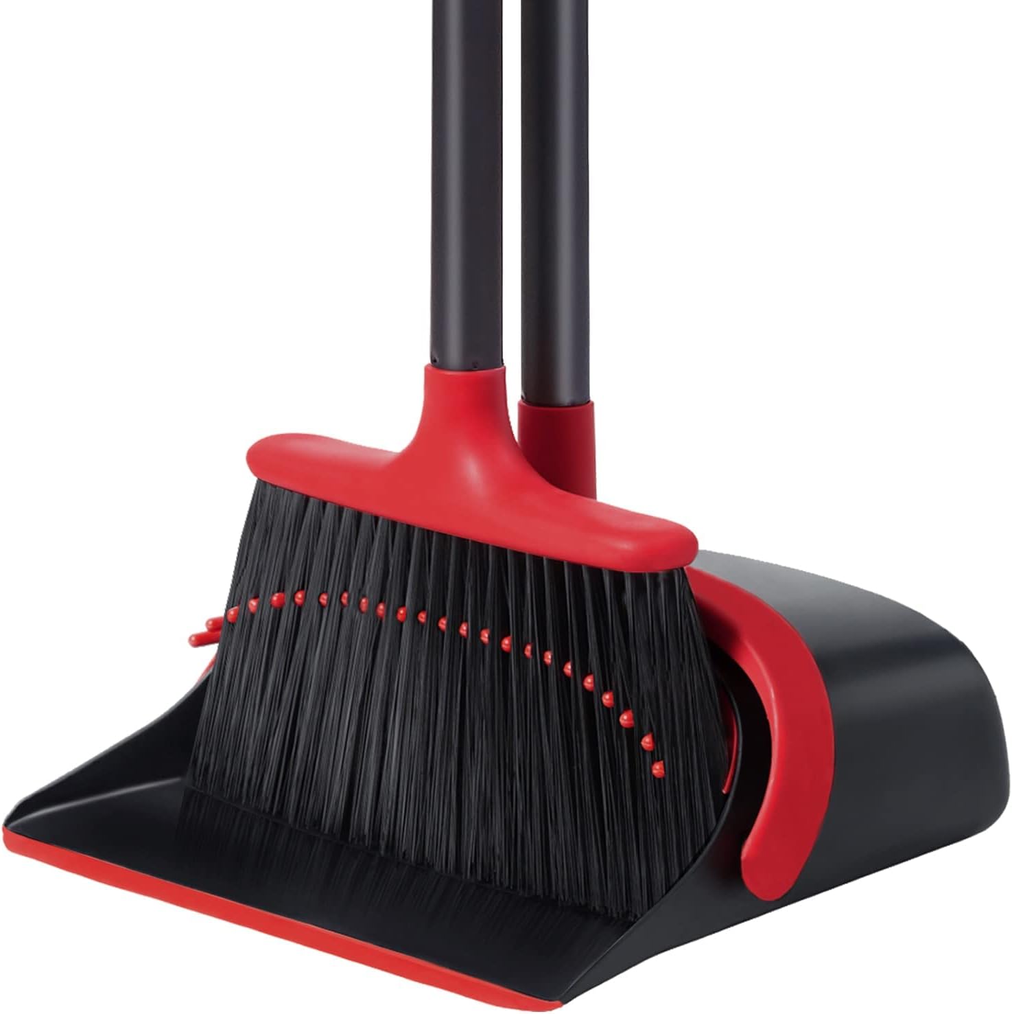 Broom with Dustpan Combo Set, Broom and Dustpan Set with 51.6’’ Long Handle, Sta...