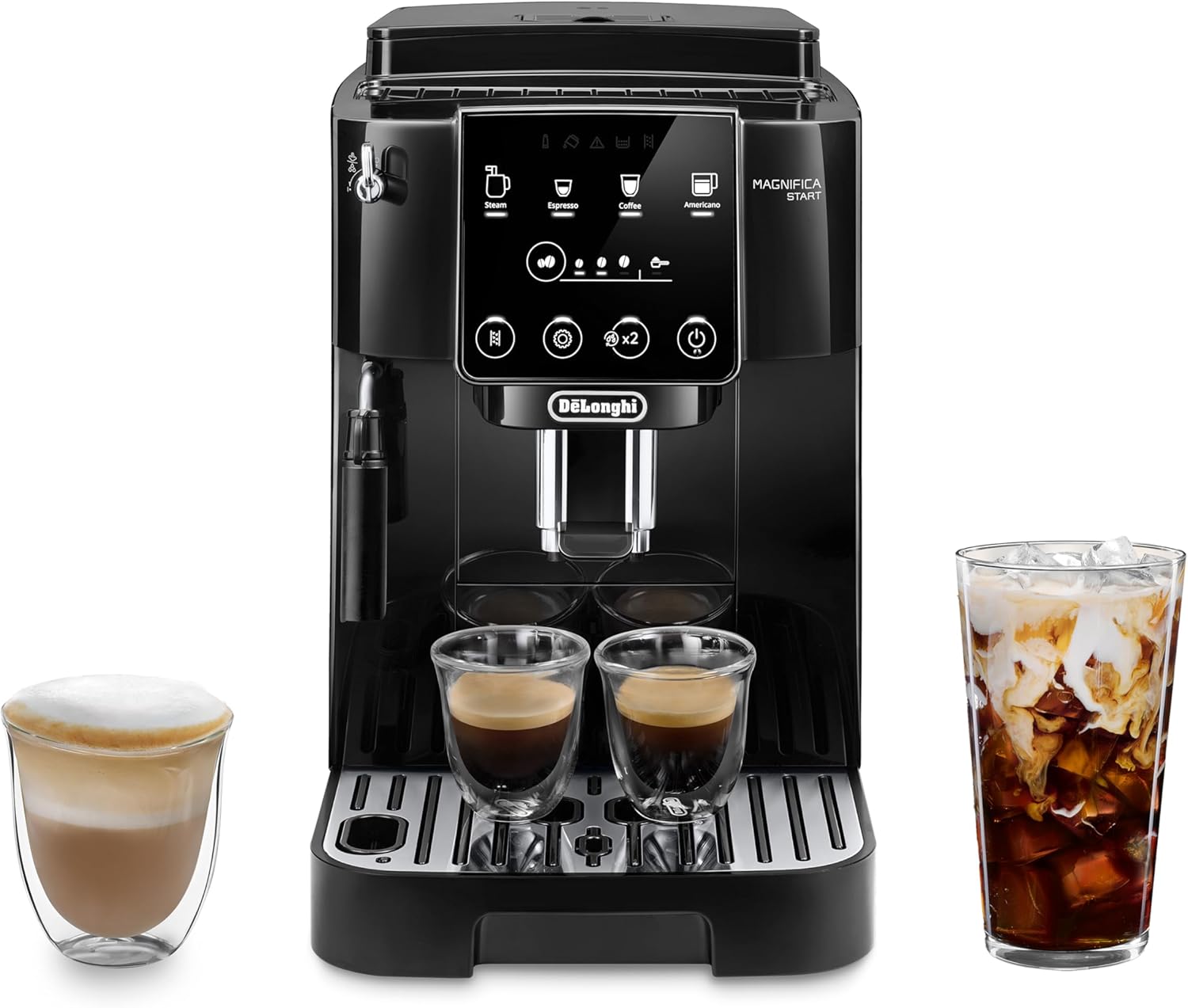 De'Longhi Magnifica Start Automatic Espresso Machine with Manual Milk Frother, B...