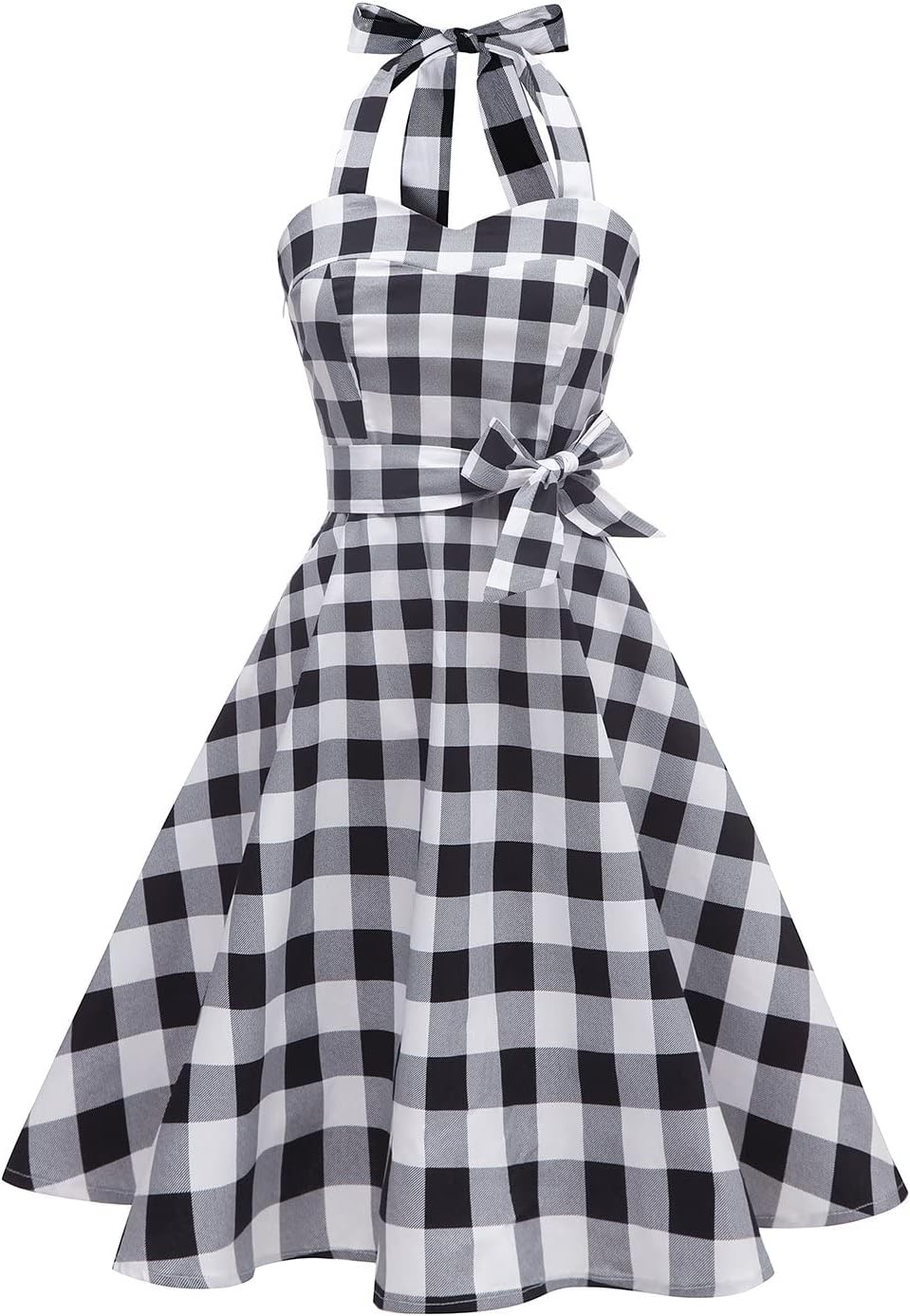Topdress Women'sVintage Polka Audrey Dress 1950s Halter Retro Cocktail Dress X-L...