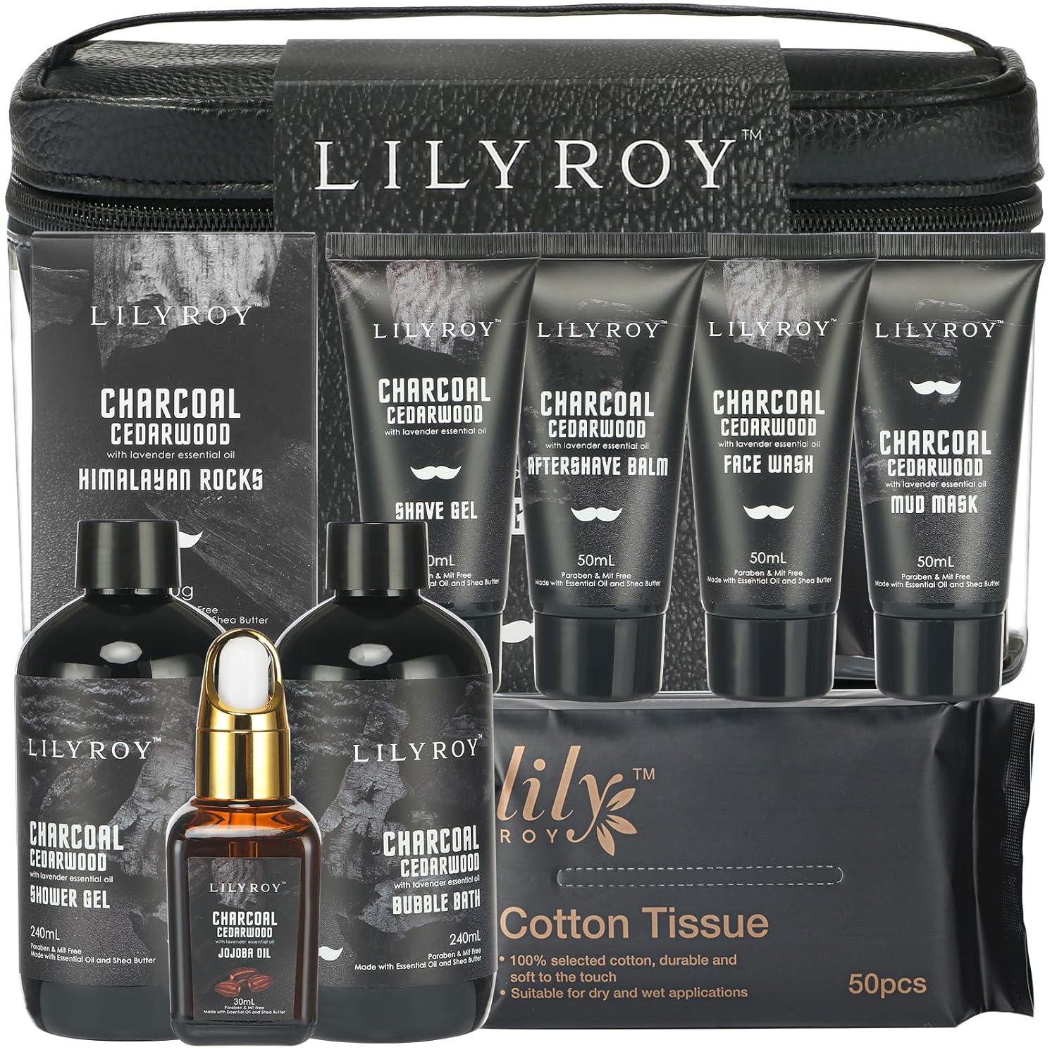 Perfumes Bath Spa Gift Baskets Set for Men Father's Day Luxury Bath and Body Gif...