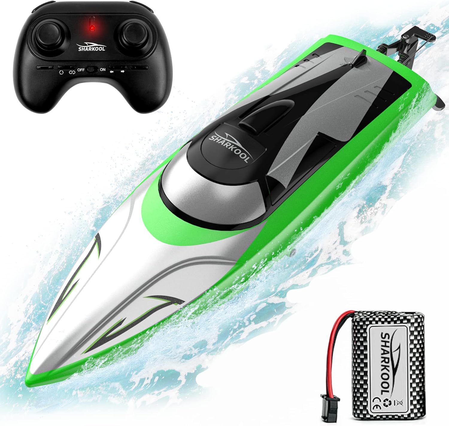 H106 RC Boat - 20+MPH Fast RC Boats for Adults & Kids, 2.4GHz Remote Control Boa...